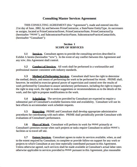 Consulting Services Contract Template