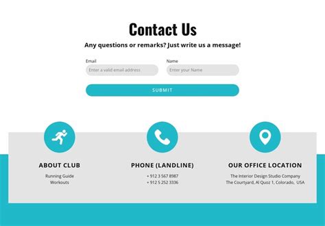 Contact Us Web Template