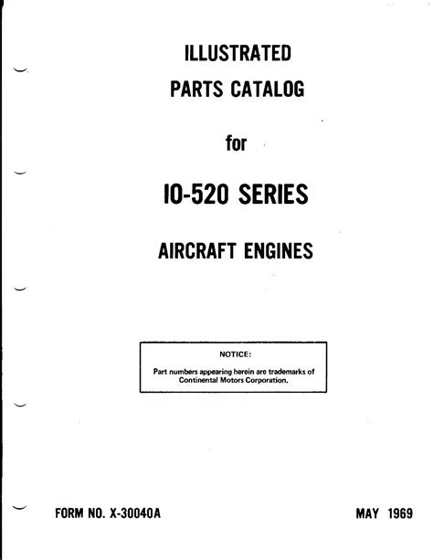 Continental Aircraft Io 520 Parts Manual