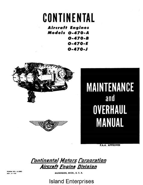 Continental Aircraft O 470 A O 470 B O 470 E O 470 J Engine Maintenance Overhaul Service Manual 1 Download