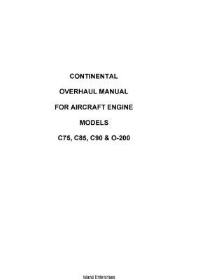 Continental C75 C85 C90 O 200 Service Overhaul Manual C 75 C 85 Download