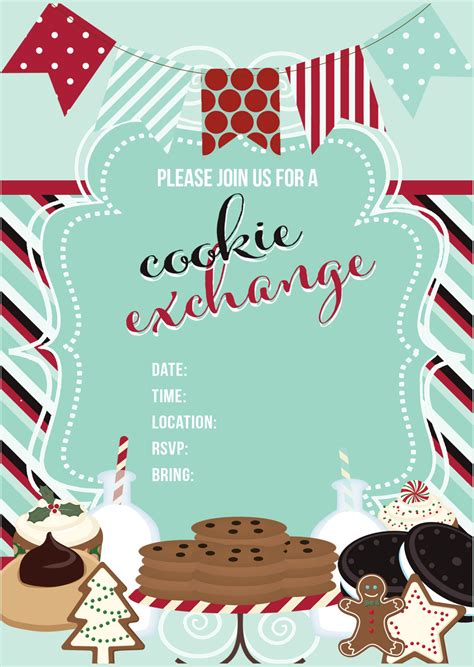 Cookie Exchange Invitations Free Template
