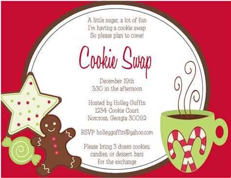 Cookie Exchange Invite Template Free