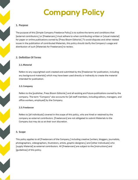 Corporate Policy Template