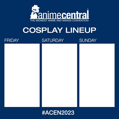 Cosplay Lineup Template