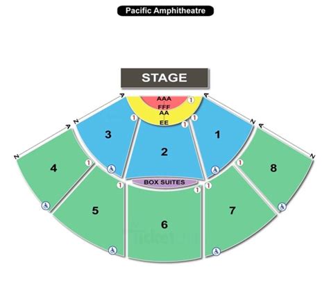 Costa Mesa Pacific Amphitheatre Seating Chart