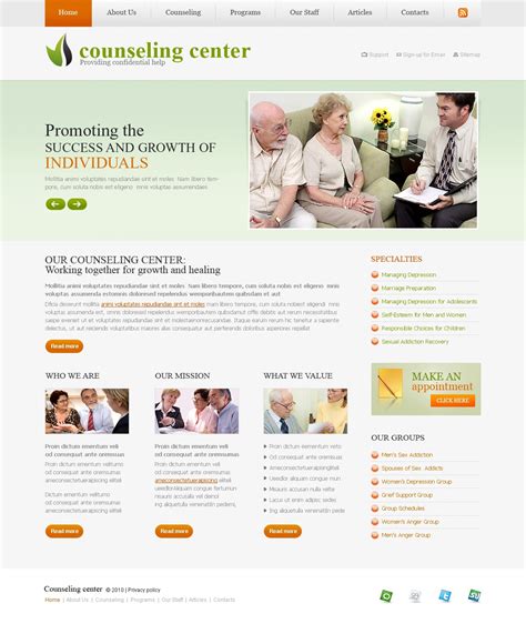 Counseling Website Templates