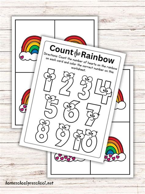Counting On A Rainbow Free Printable
