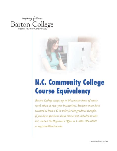 Course Equivalency Catalog Northampton Community College