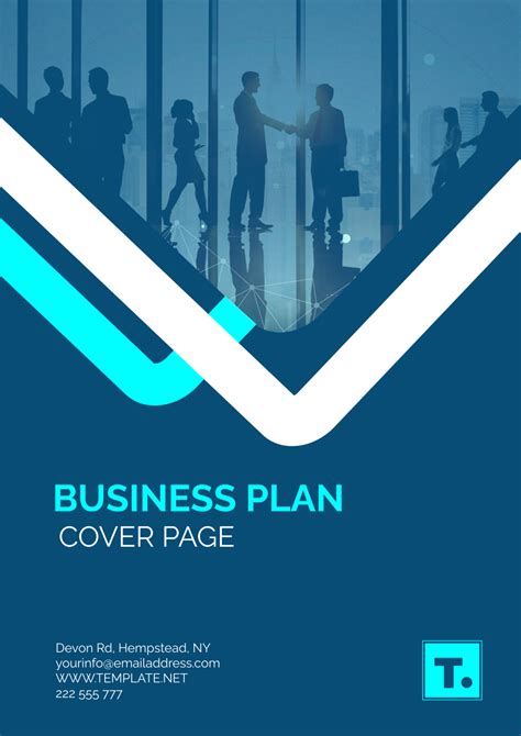 Cover Page For Business Plan Template