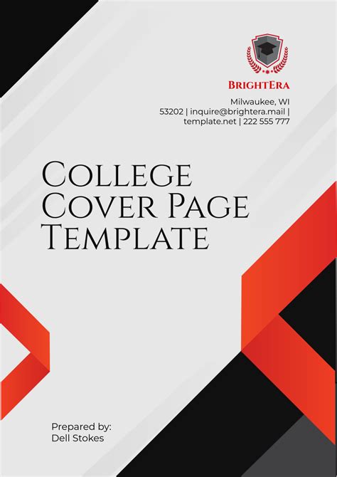 Cover Page Templates Free