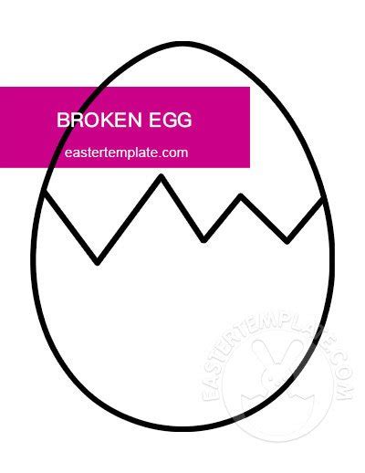 Cracked Egg Template Printable