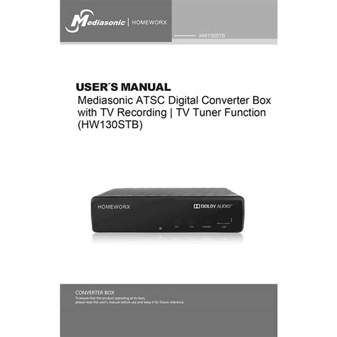 Craftsman Tv Converter Box User Manual