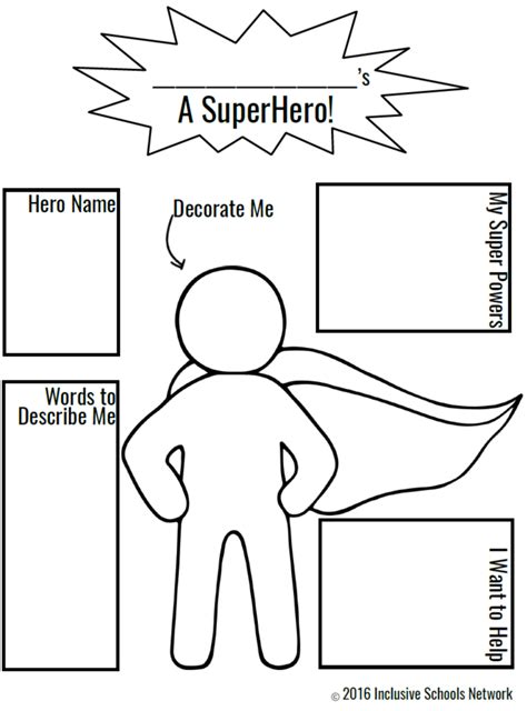 Create Your Own Superhero Template