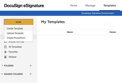 Creating A Template In Docusign