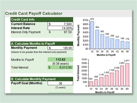 Credit Card Payment Excel Template