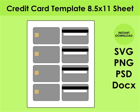 Credit Card Template Maker