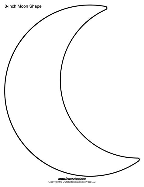 Crescent Moon Template