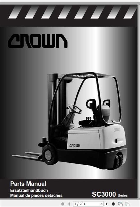 Crown Forklift Sc3000 Series Workshop Service Repair Manual Download English French German