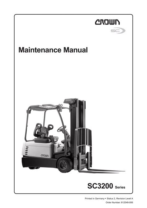 Crown Forklift Sc3200 Series Workshop Service Repair Manual Download