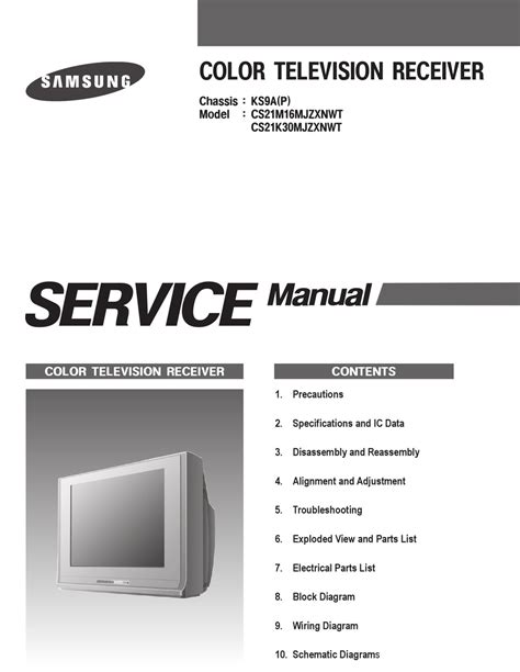 Crt Samsung Tv Service Manual And Schematic