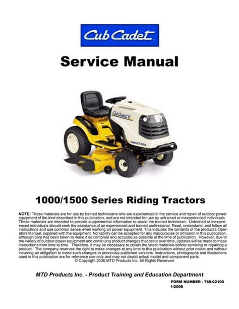 Cub Cadet 1027 Factory Service Repair Manual