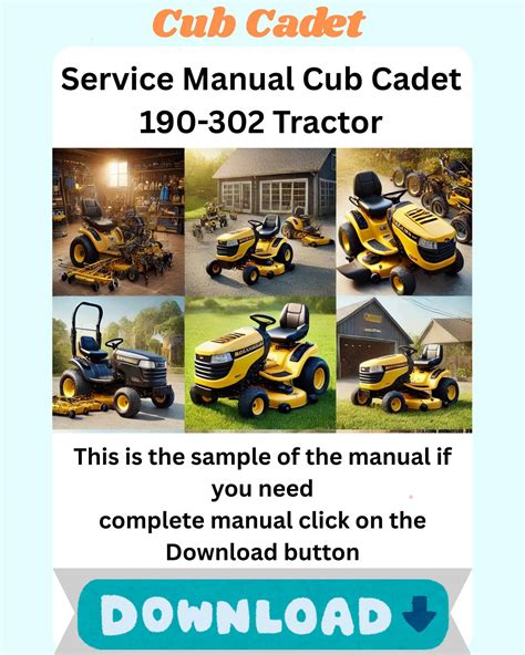 Cub Cadet 190 302 Factory Service Repair Manual