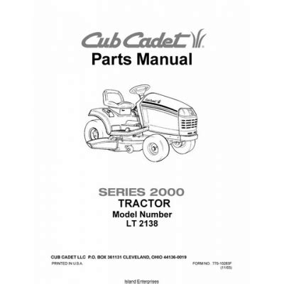 Cub Cadet 2000 Series Tractor Service Repair Workshop Manual Download