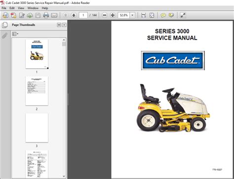 Cub Cadet 3000 Series Service Manual