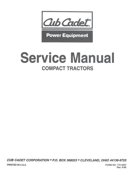 Cub Cadet 7235 Factory Service Repair Manual