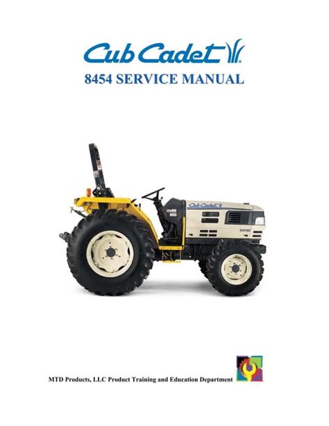 Cub Cadet 8454 Tractor Service Repair Workshop Manual Download