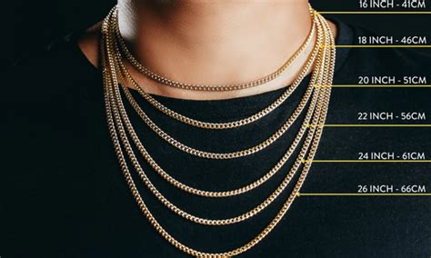 Cuban Chain Length Chart