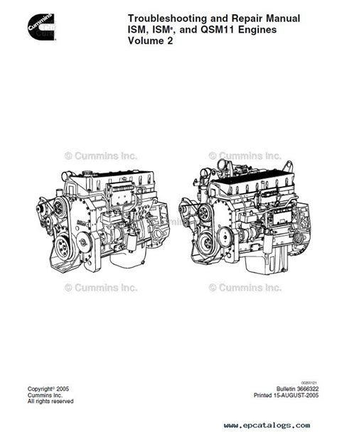 Cummins Diesel Ism Qsm11 Engine Repair Servicworkshop Manual