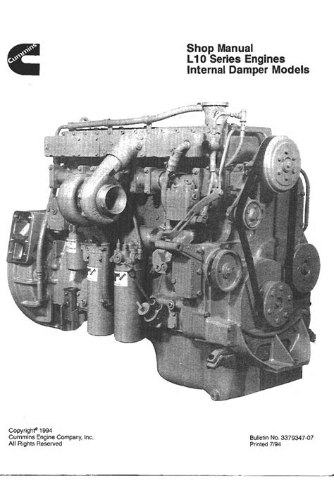 Cummins L10 Series Diesel Engine Service Repair Manual