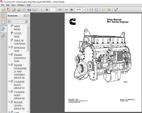 Cummins M11 Series Engines Service Shop Manual Download