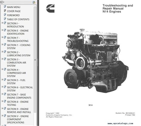 Cummins N14 Engines Factory Service Repair Manual