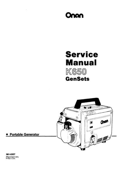 Cummins Onan 10 0 Kw Dkg Generator Set Service Repair Manual Instant Download