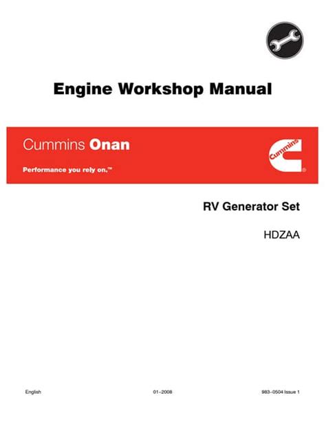 Cummins Onan 20 Es Generator Set Service Repair Manual Instant Download