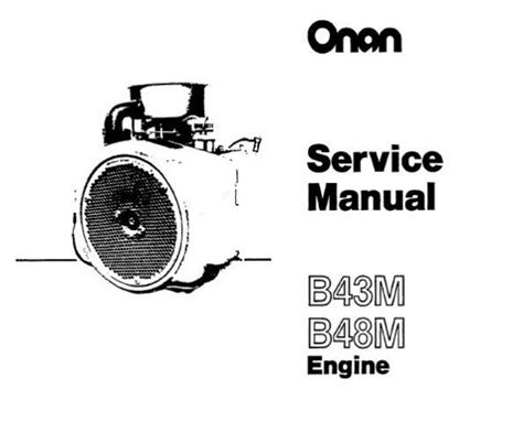 Cummins Onan B43m B48m Engine Service Repair Manual Instant Download