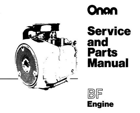 Cummins Onan Bf Engine Service Repair Manual Instant Download