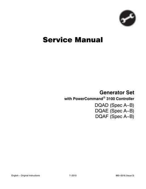 Cummins Onan Dqad Dqae Dqaf Generator Set With Power Command Controller Pcc2100 Service Repair Manual Instant Download