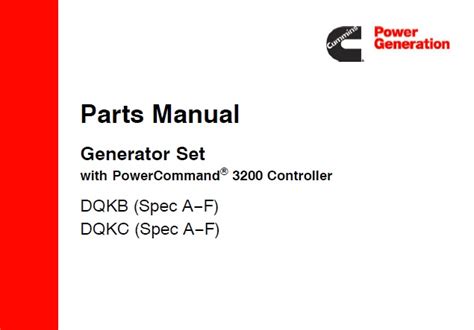 Cummins Onan Dqkb Dqkc Generator Set With Power Command 3200 Controller Service Repair Manual Instant Download