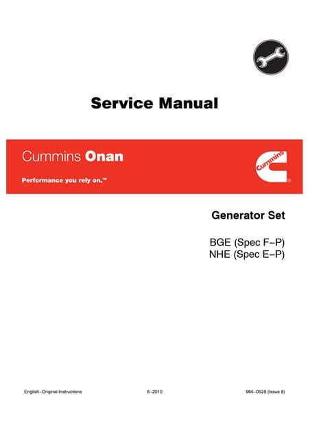 Cummins Onan Gcaa Gcab Gcac Generator Set Service Repair Manual Instant Download