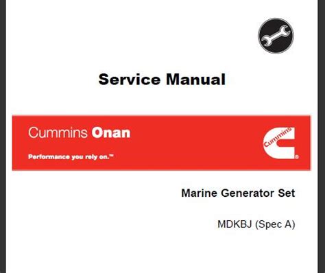 Cummins Onan Mdkbj Marine Generator Set Service Repair Manual Instant Download