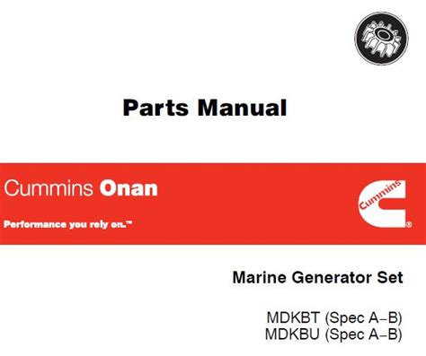 Cummins Onan Mdkbt Mdkbu Generator Set Service Repair Manual Instant Download