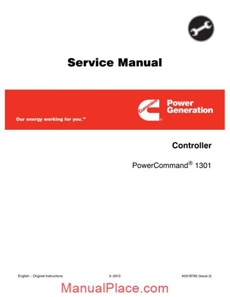 Cummins Pcc0300 Power Command 1301 Operator Maintenance Manual