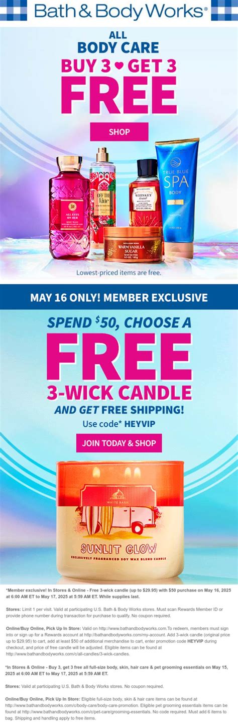 Current Bath And Body Works Printable Coupon June 2015