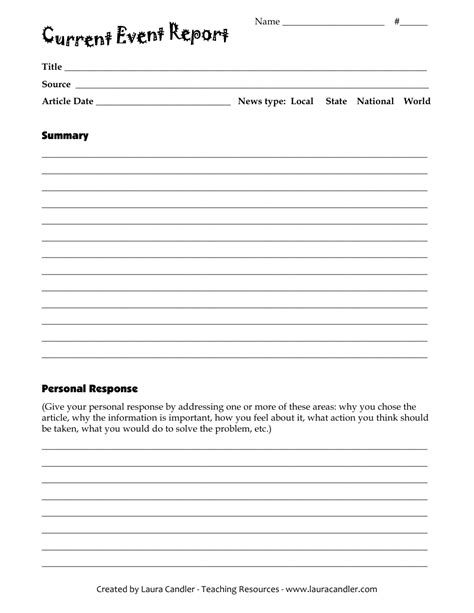Current Event Paper Template