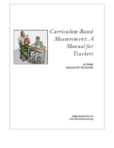 Curriculum Based Measurement A Manual For Teachers