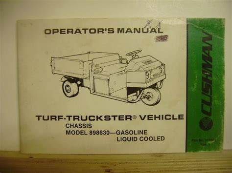 Cushman Truckster Parts Manual 898630